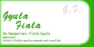 gyula fiala business card